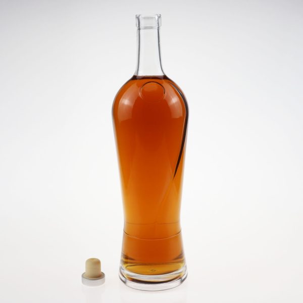1000ml Boston Round Glass Bottles Wholesale Vodka 850g