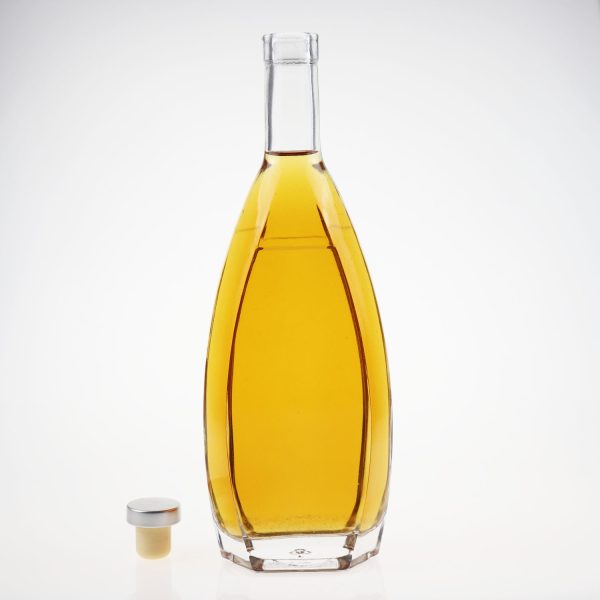 700ml Round Spirit Glass Bottles 650g