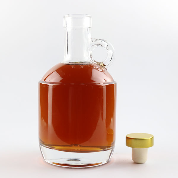 500ml Large Capacity Liquor Glass Bottles With Handle 680g