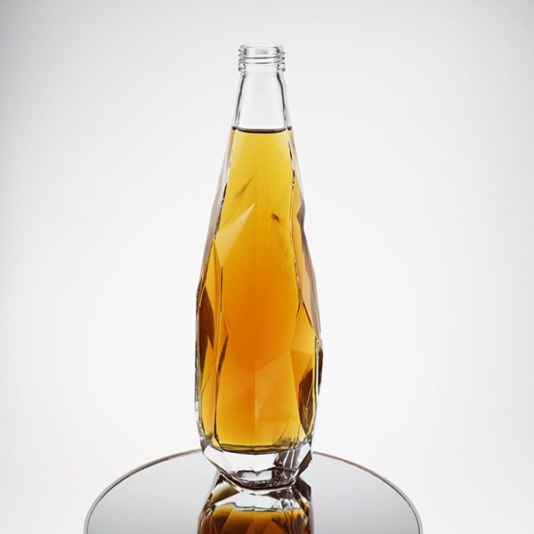 500ml rhombus cut glass bottles crystal transparent 550g