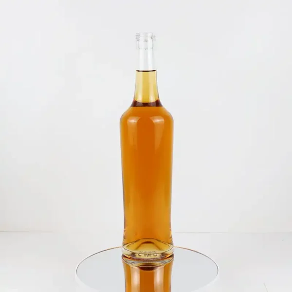 750ml Clear Glass Whiskey Bottle
