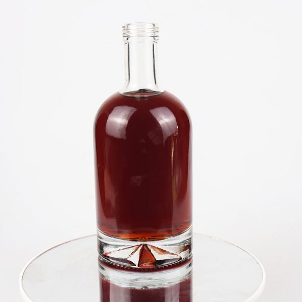 500ml Round Liquor Bottle Tequila Vodka Gin Rum Glass  Bottle 620g