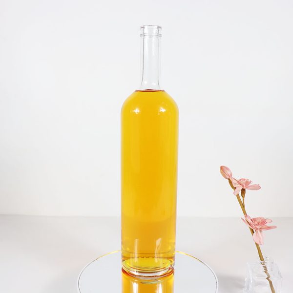 1 Liter Glass Vodka Bottles Wholesale With Corks 750g