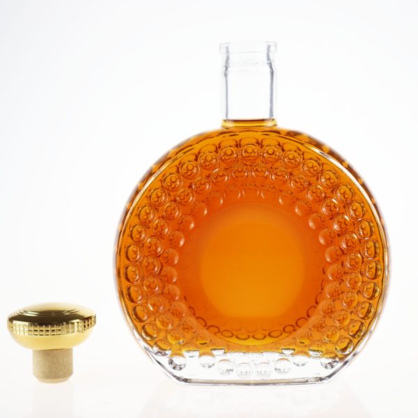700ml Round Custom XO Glass Bottles 750g