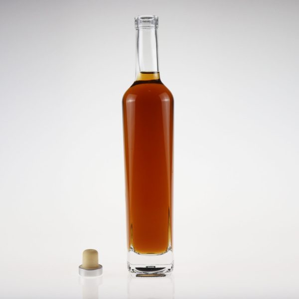 500ml Long Neck Round Glass Bottles for Whiskey Bottles for Liquor Package 680g