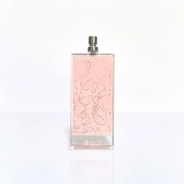100ml glass perfume bottle with printing and gold cover