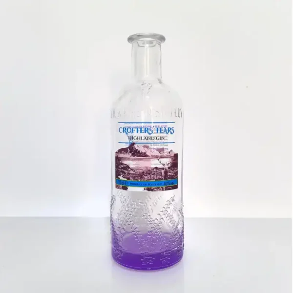 700ml Corked glass bottle with bottom sprayed and embossed logo For Gin