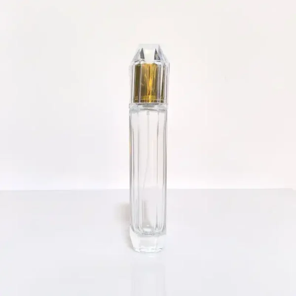 50ml 70ml high glass perfume bottle with embossing design