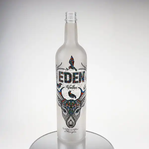 750ml frosted glass bottle for vodka