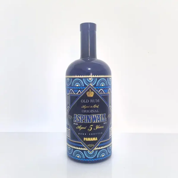 700ml Custom Dark blue Round Rum Glass Bottles