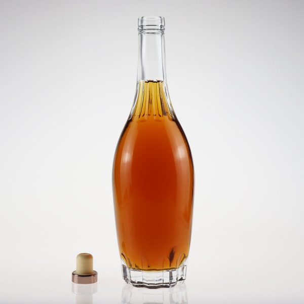 700ml Brandy Glass Bottles With Corks 680g