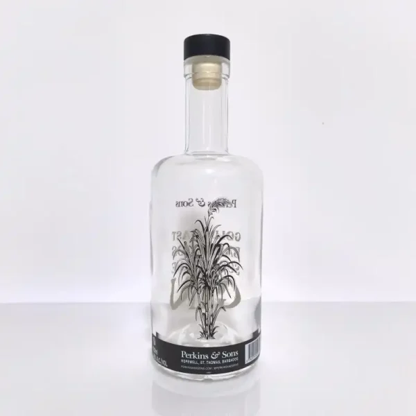 700ml Corked Clear glass gin bottle with screen printing