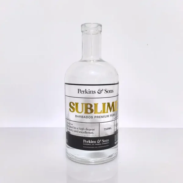 Premium 750ml round glass bottle with customized lable 680g