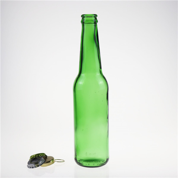 330ml green glass beer bottle