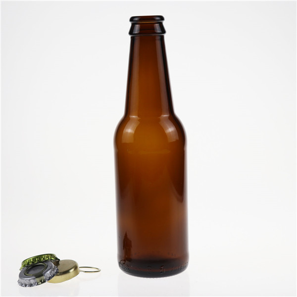 250ml Dark Brown Beer Bottle with crown cap