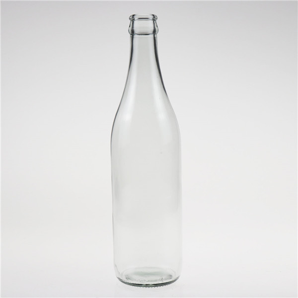 250ml 330ml round clear glass drink bottle with crown cap