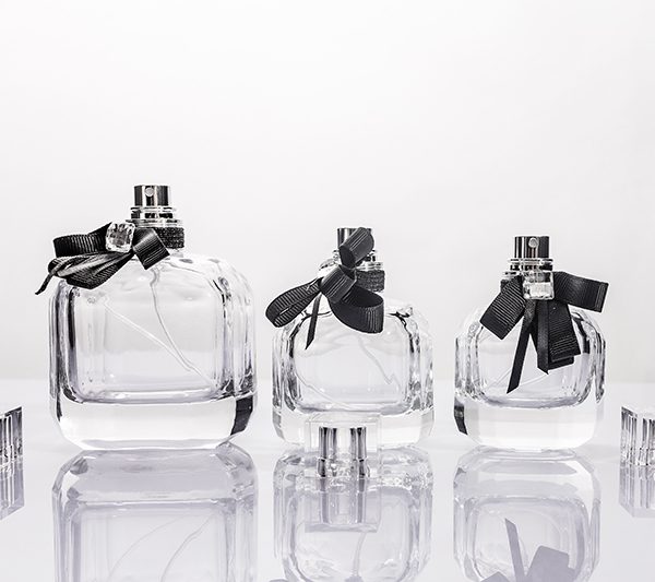 30ml 50ml 100ml Clear Glass Perfume Bottles with Black Ribbon