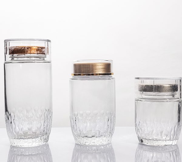 180ml 280ml 350ml Clear Decorated Jar
