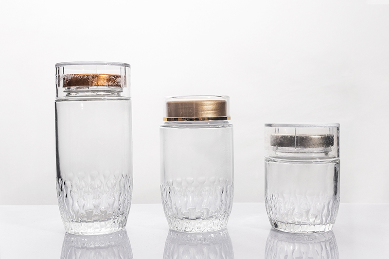 180ml 280ml 350ml Clear Decorated Jar