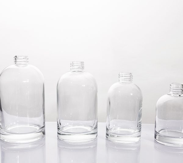 100ml 200ml 350ml 500ml Minimalist Round‑Shoulder Clear Glass Perfume & Diffuser Bottle