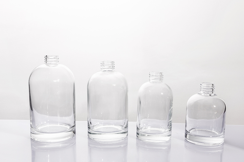 100ml 200ml 350ml 500ml Minimalist Round‑Shoulder Clear Glass Perfume & Diffuser Bottle