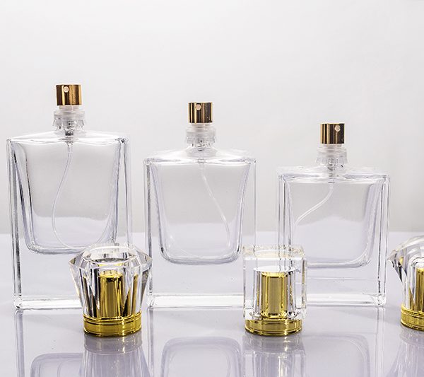 30ml 50ml 100ml Clear Glass Perfume Bottle with Detachable Crystal Cap
