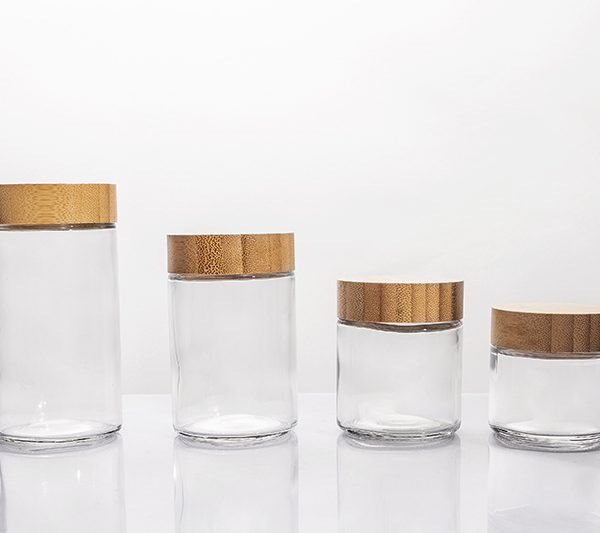 60ml 90ml 150ml 180ml Round Transparent Jar with Wooden Lid