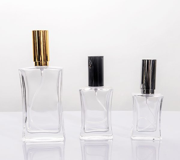 30ml 50ml 100ml Clear Glass Perfume Bottle with Metal Cap