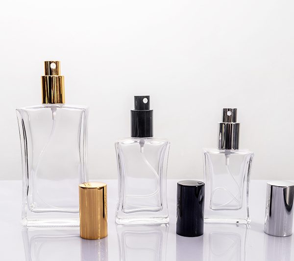 30ml 50ml 100ml Clear Glass Perfume Bottle with Detachable Metal Cap