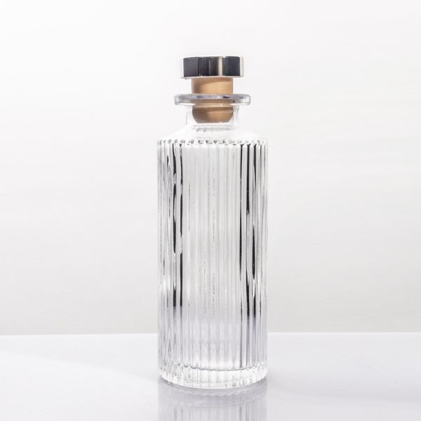 150ml Tall Vertical‑Ribbed Clear Glass Diffuser Bottle