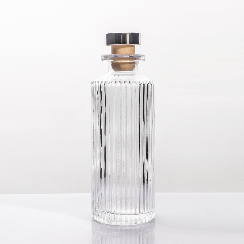 150ml Tall Vertical‑Ribbed Clear Glass Diffuser Bottle