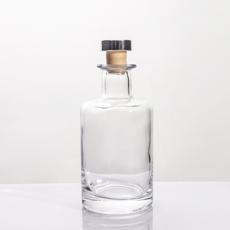 250ml Minimalist Cylindrical Clear Glass Perfume & Diffuser Bottle