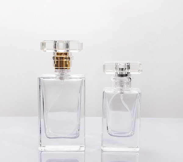 30ml 50ml Clear Glass Perfume Bottle with Crystal Cap