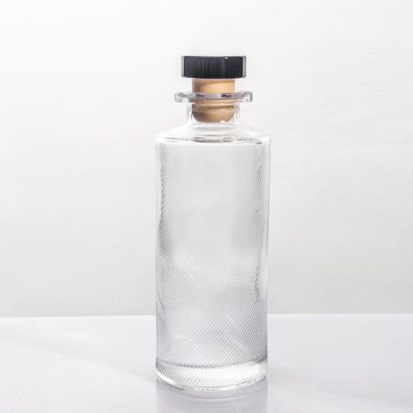 170ml Diagonal‑Twist Textured Cylindrical Glass Diffuser Bottle