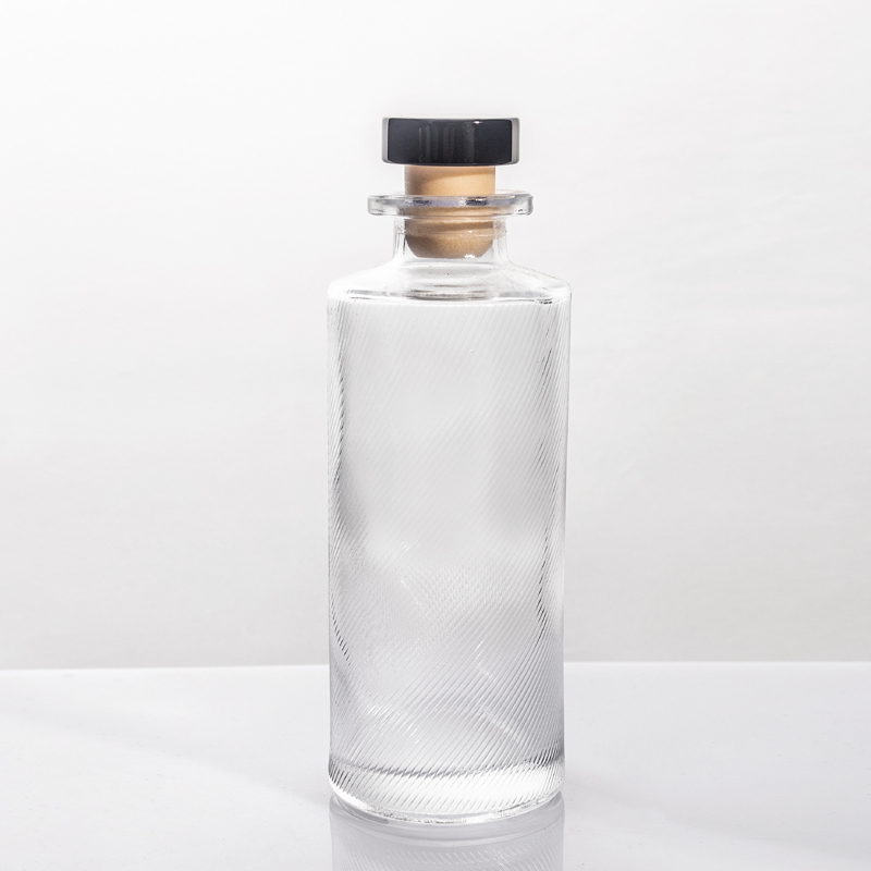 170ml Diagonal‑Twist Textured Cylindrical Glass Diffuser Bottle