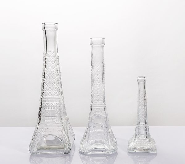20ml 150ml 350ml Eiffel Tower‑Shaped Clear Glass Decorative Bottle Series