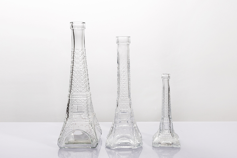 20ml 150ml 350ml Eiffel Tower‑Shaped Clear Glass Decorative Bottle Series