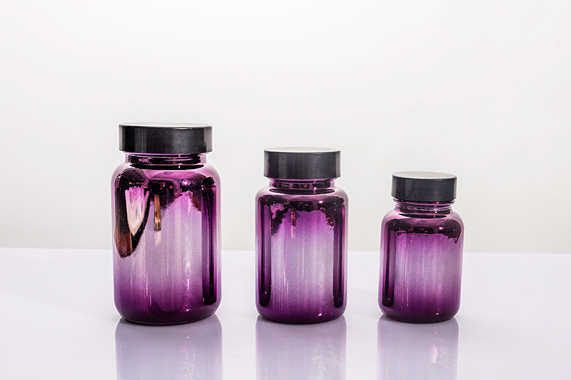 50ml 100ml 150ml Gradient Purple UV‑Protected Glass Storage Jar Series