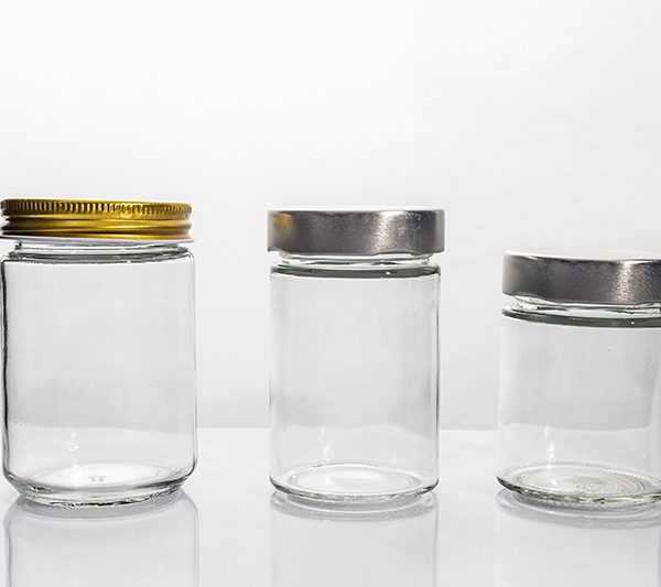 330ml 200ml Clear Round Jam Jars with Customize Lids