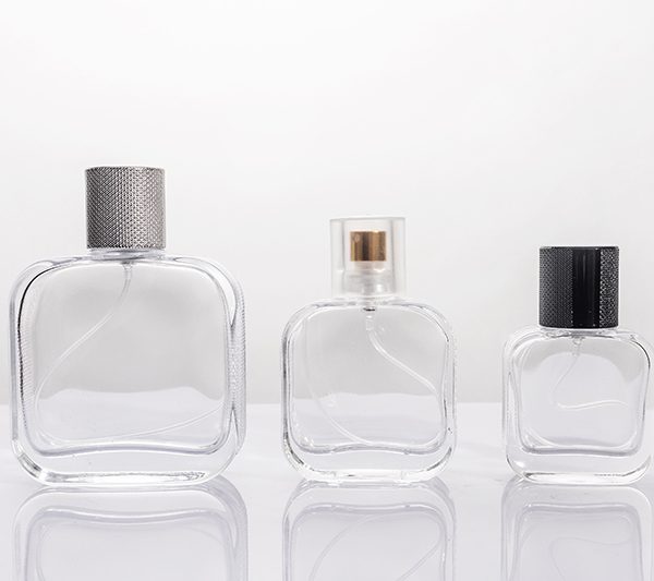 30ml 50ml 100ml Rounded Square Clear Glass Perfume Bottle