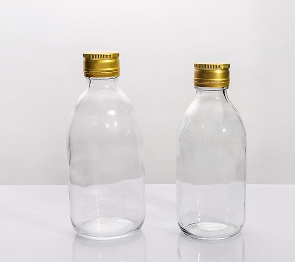 200ml 250ml 500ml Clear Glass Aromatherapy Bottle with Golden Aluminum Cap
