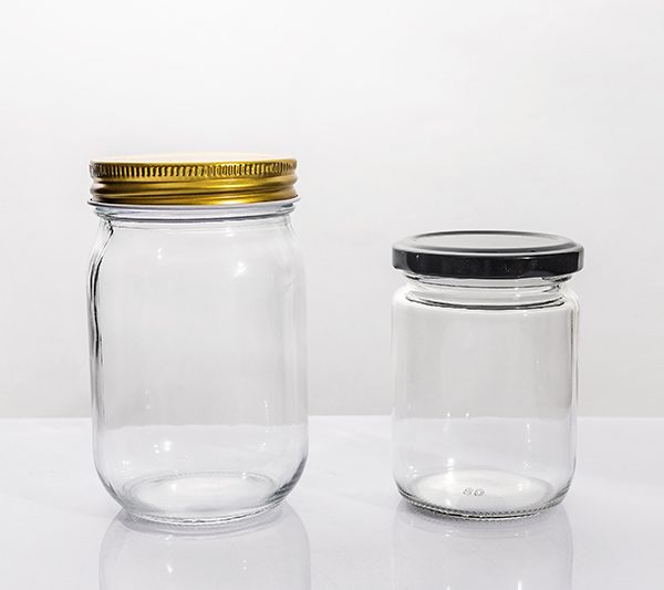 Versatile Short‑body Glass Jars with Metal Screw Lids