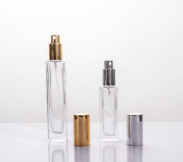 30ml 50ml Slim Square Clear Glass Perfume Bottle