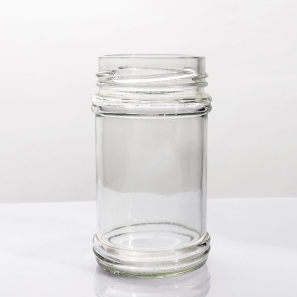 200ml Clear Cylindrical GlassJar with Threaded Mouth