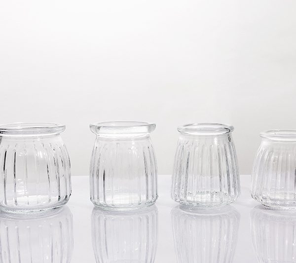 130ml 200ml Vertical Striped Glass Jar Series