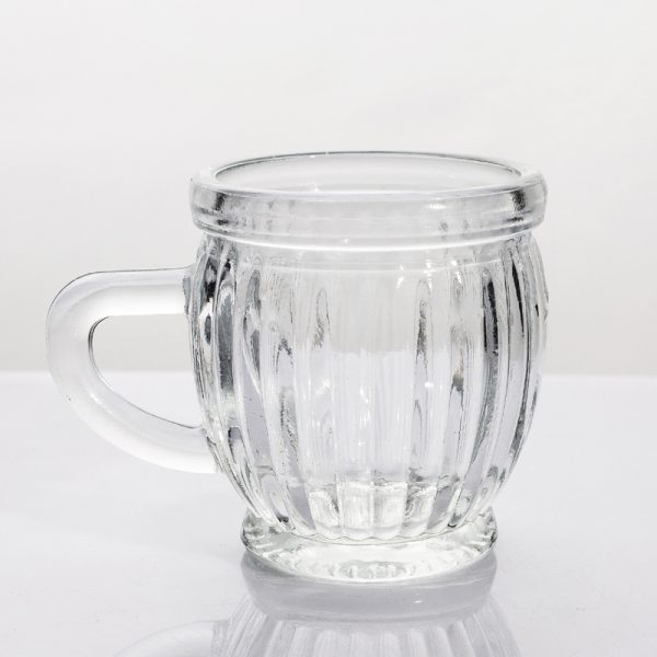 300ml Vertical Ribbed Glass Mug