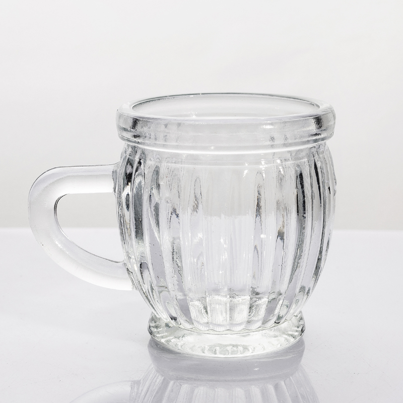 300ml Vertical Ribbed Glass Mug