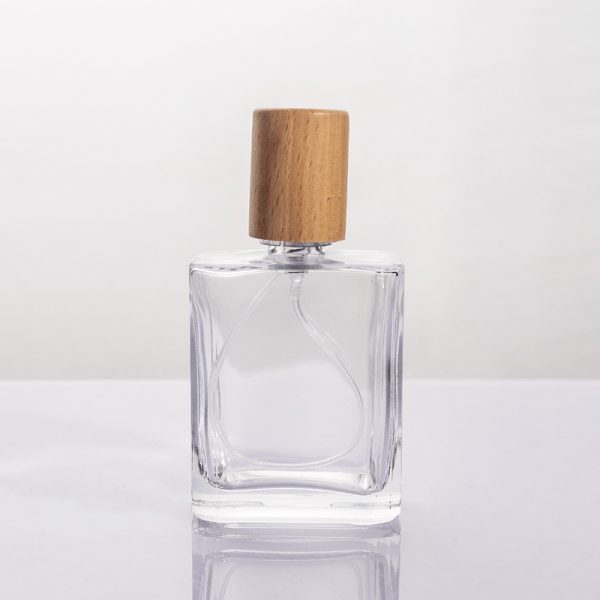 60ml Square Clear Glass Perfume Bottle