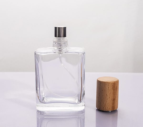 60ml Square Clear Glass Perfume Bottle