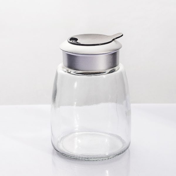 Modern Glass Storage Jar with Flip‑Top Lid